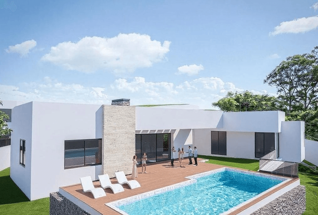Lujosa villa de obra nueva con vistas al mar