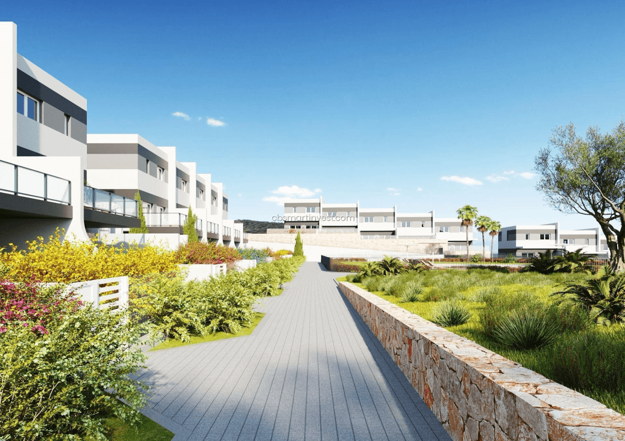 Casas adosadas de obra nueva cerca de las playas de Benidorm