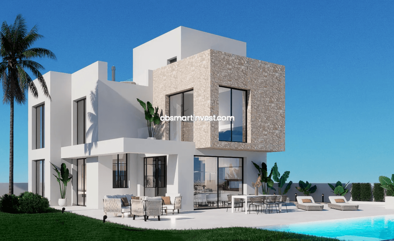 Villas de obra nueva con vistas al mar