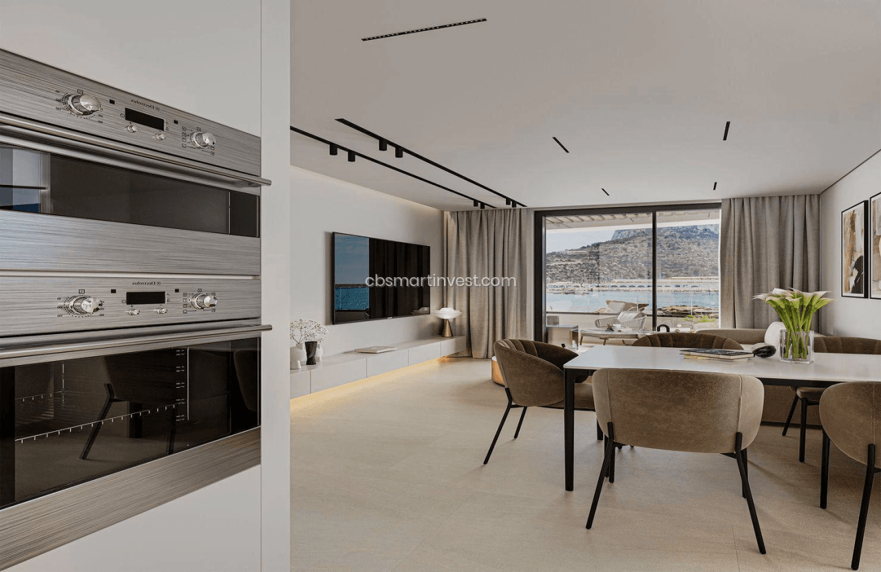 Obra nueva en Calpe. Apartamentos de lujo en segunda línea del mar.