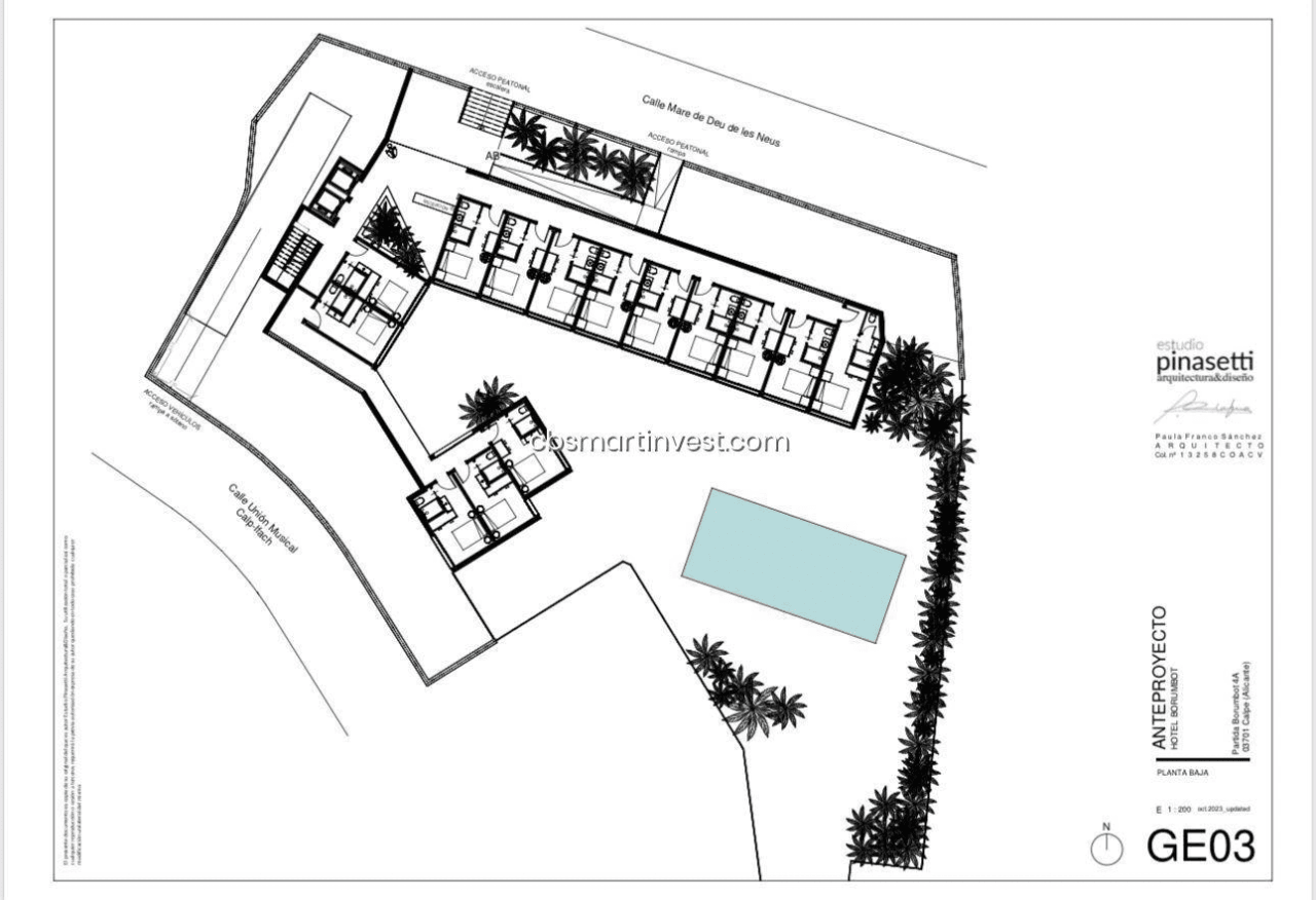 Parcela con proyecto de Hotel