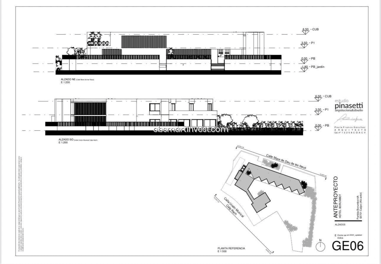 Parcela con proyecto de Hotel