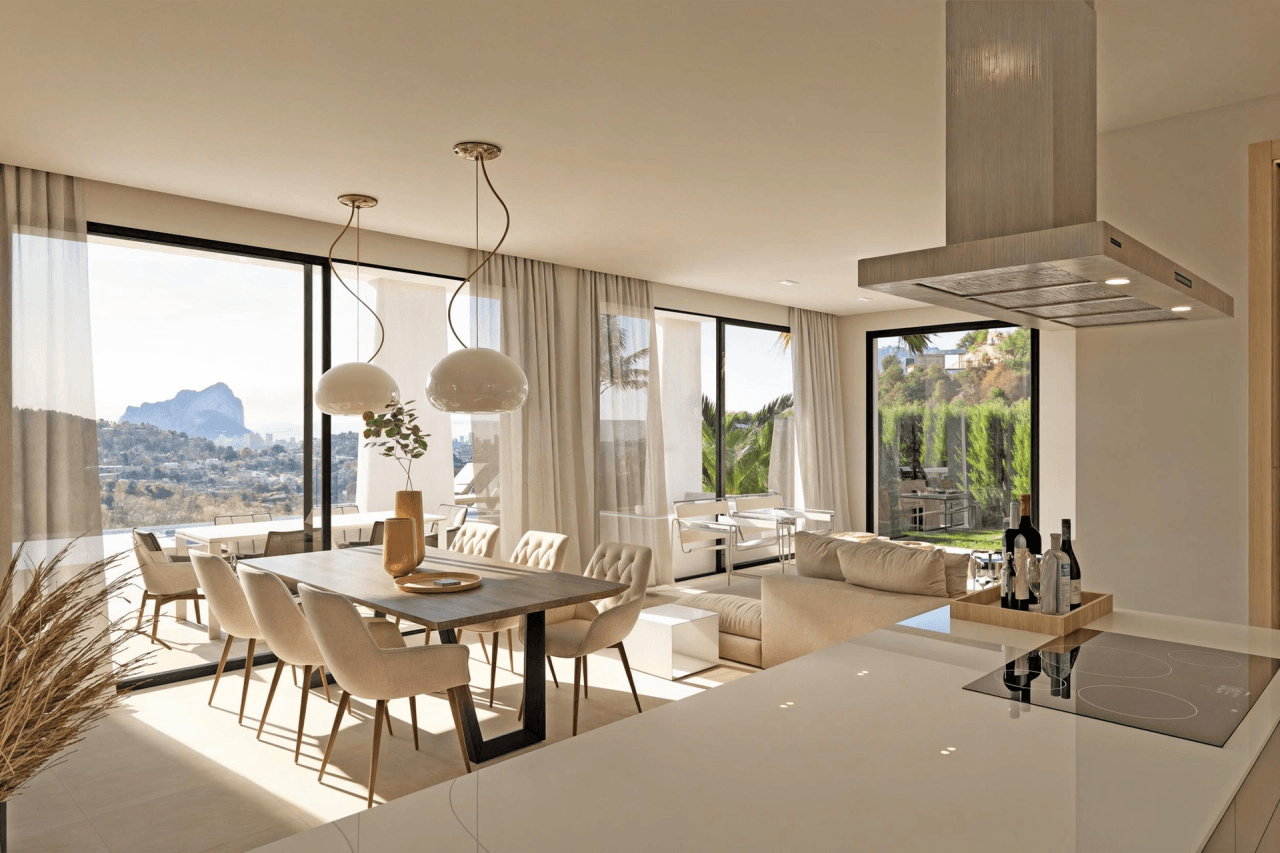 Villa independiente con acabados de lujo y vistas panorámicas en Calpe