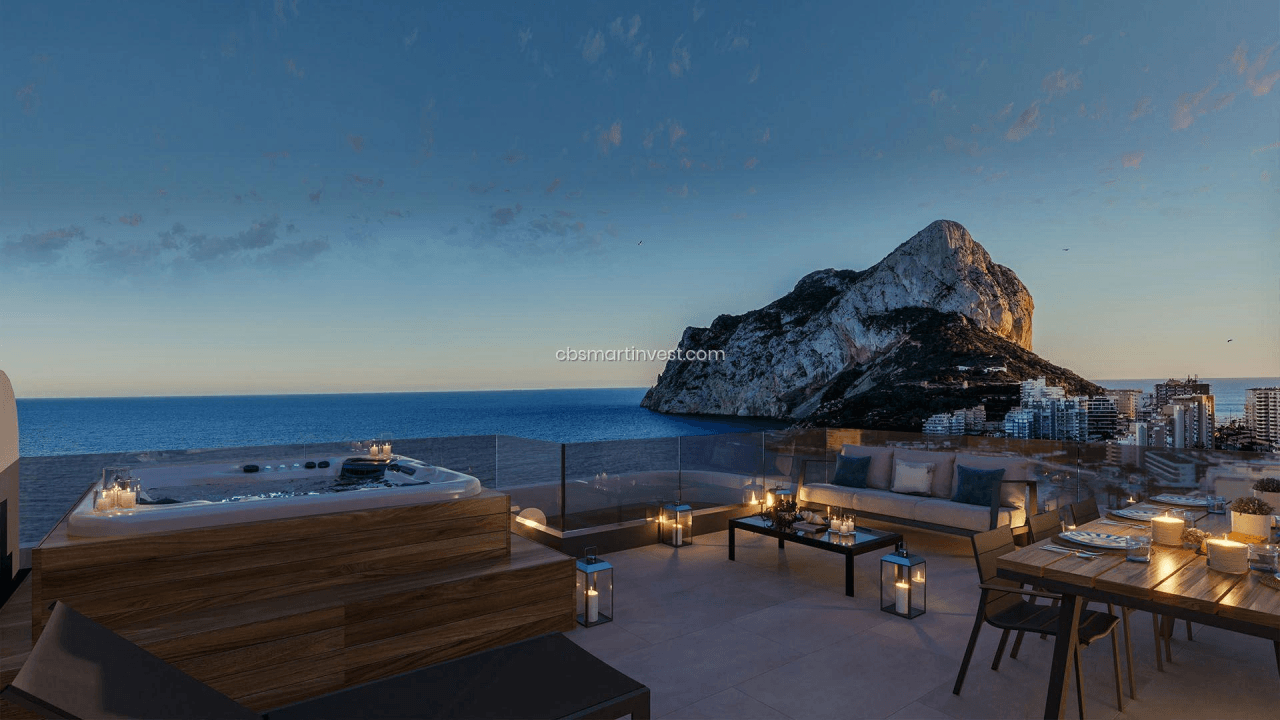 Apartamentos y áticos dúplex en primera línea de playa en La Fossa, Calpe