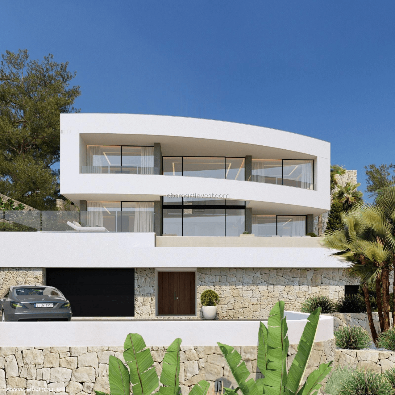 Espaciosa y moderna villa con vistas al mar