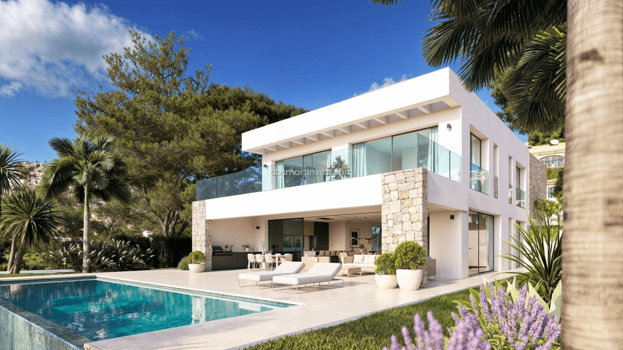 Exclusiva villa moderna a solo pasos del mar y del centro de Moraira