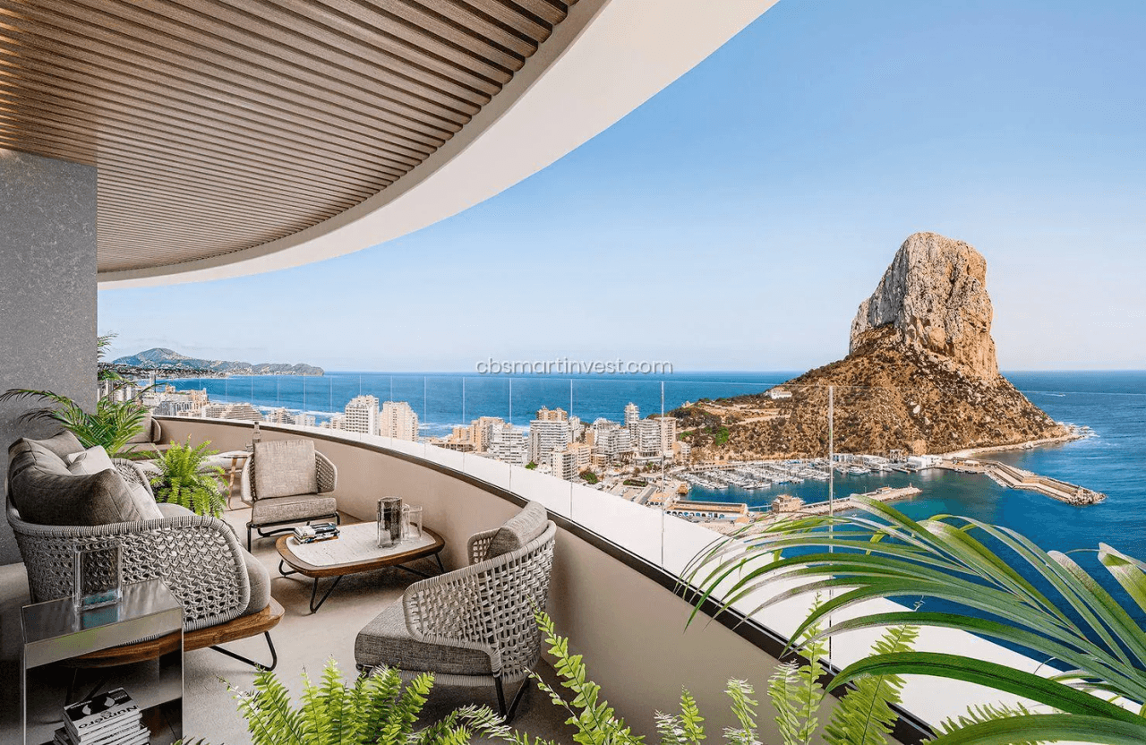 Obra nueva en Calpe. Apartamentos de lujo en segunda línea del mar.