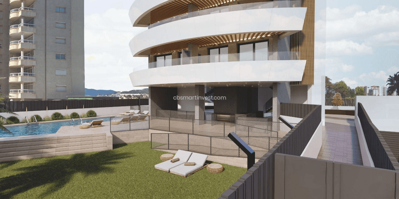 Obra nueva en Calpe. Apartamentos de lujo en segunda línea del mar.