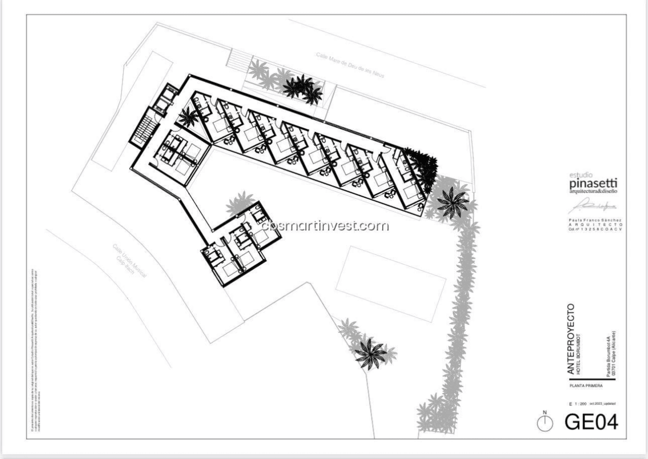 Parcela con proyecto de Hotel