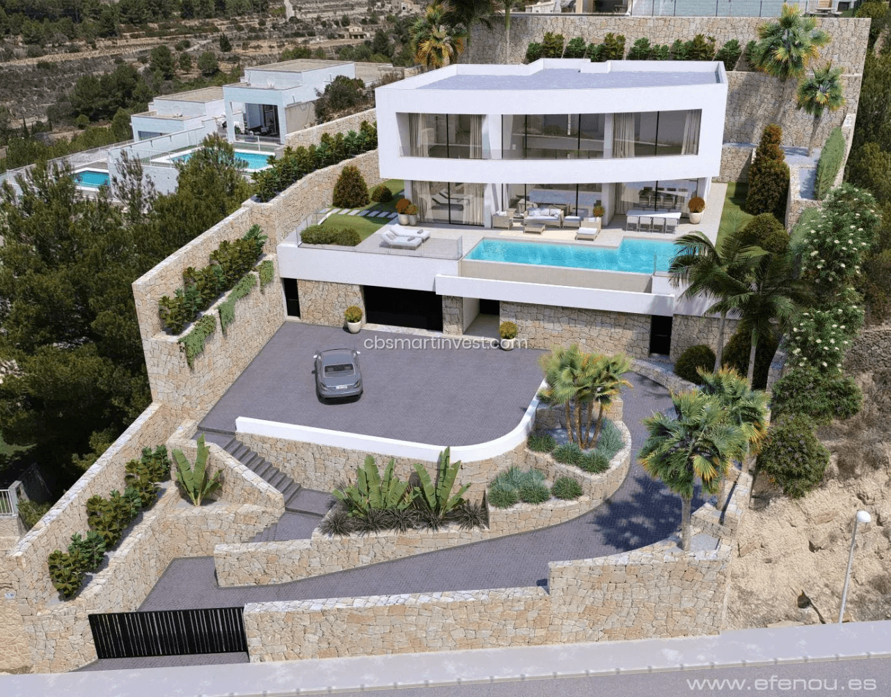 Espaciosa y moderna villa con vistas al mar