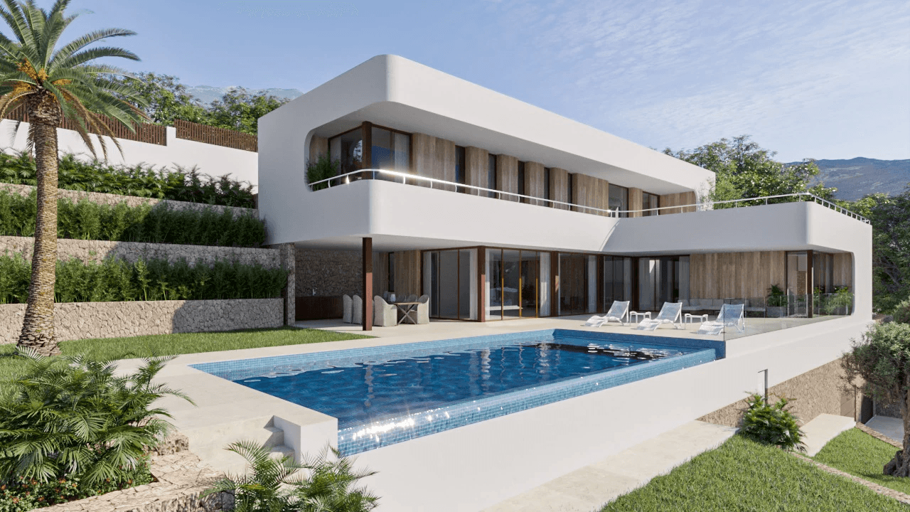 Proyecto con licencia. Nuevo proyecto de villa moderna en Denia