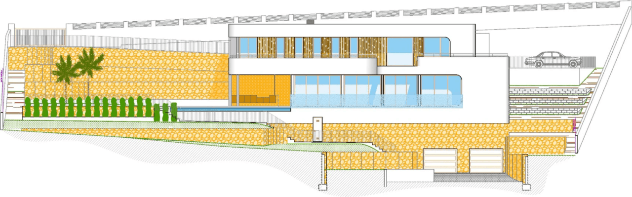 Proyecto con licencia. Nuevo proyecto de villa moderna en Denia