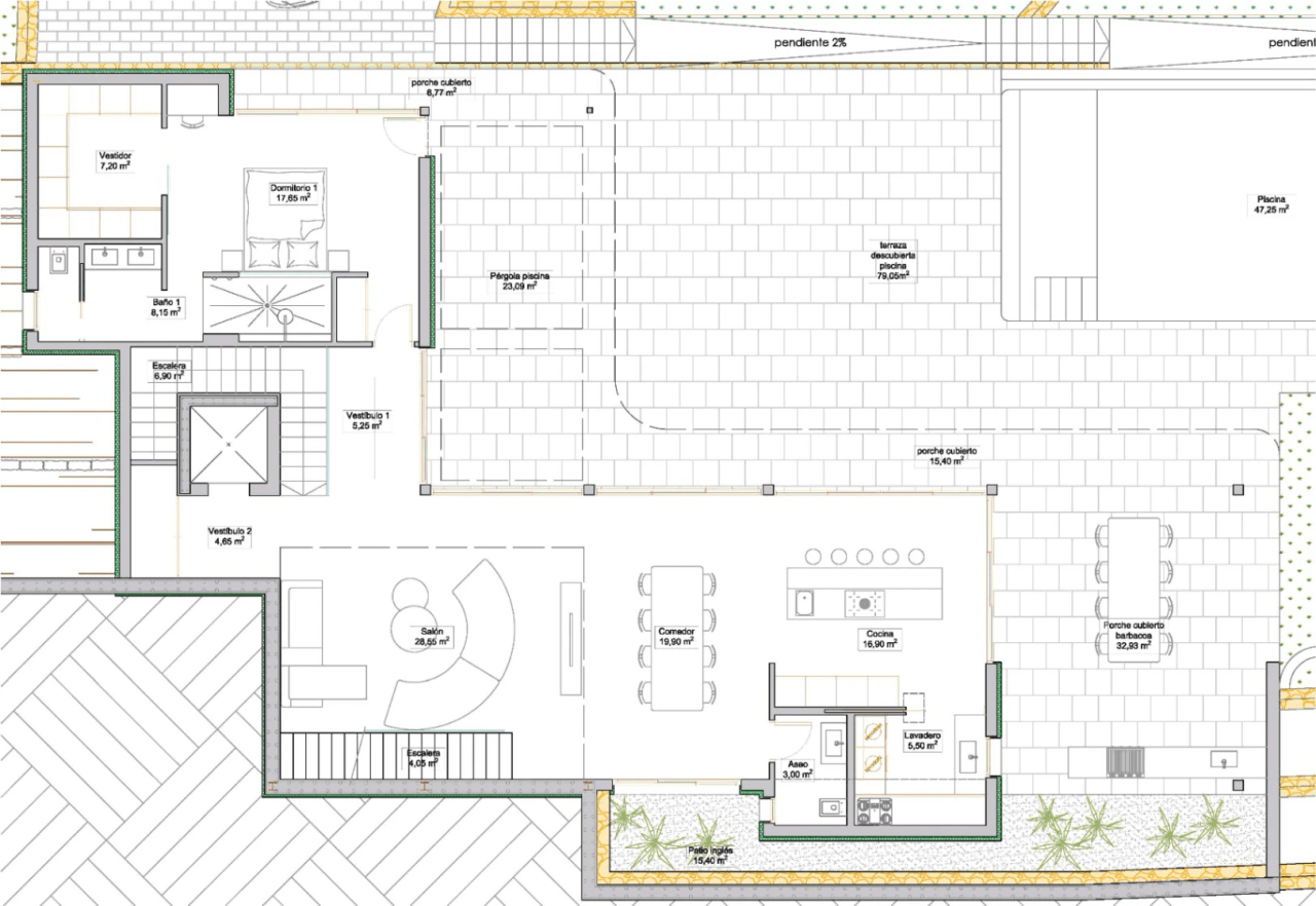 Proyecto con licencia. Nuevo proyecto de villa moderna en Denia