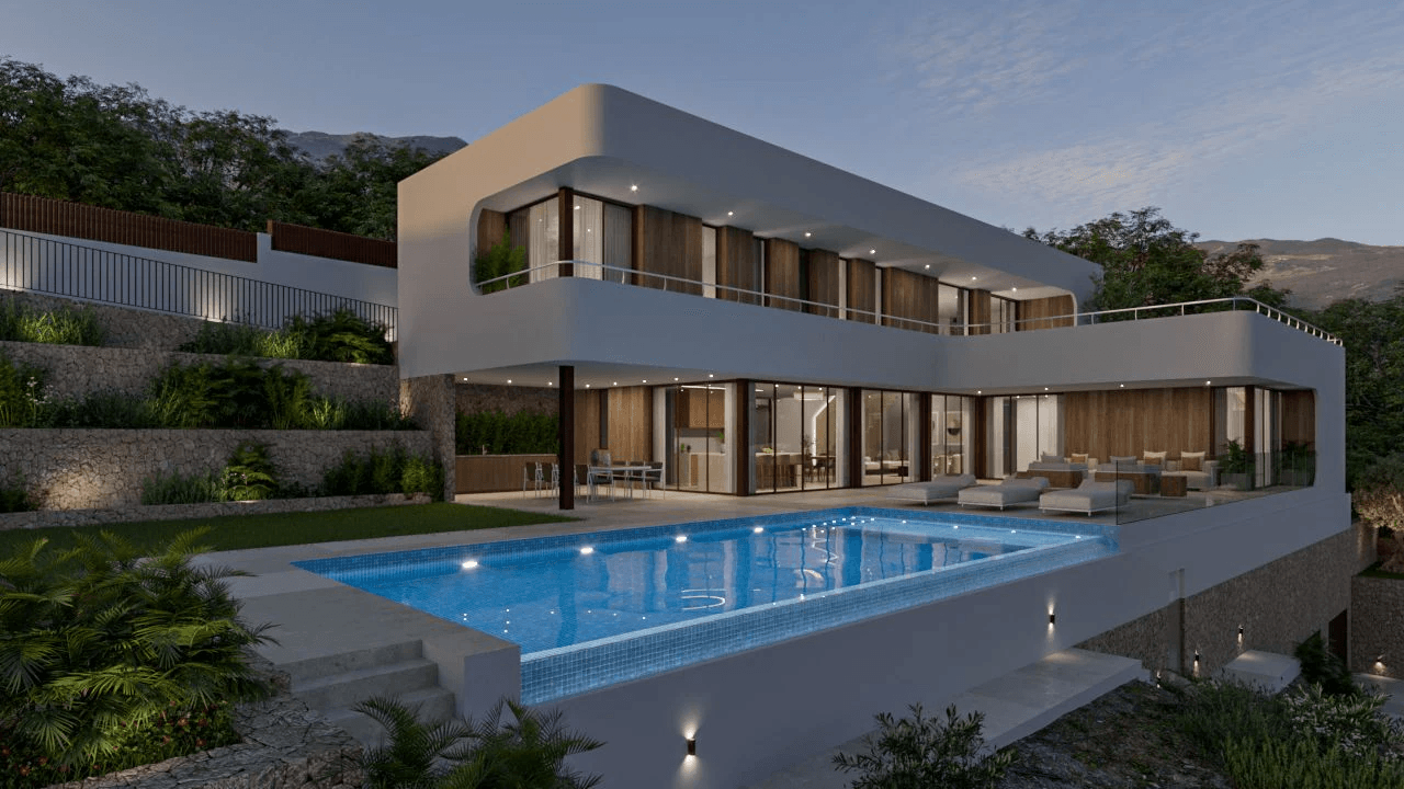 Proyecto con licencia. Nuevo proyecto de villa moderna en Denia