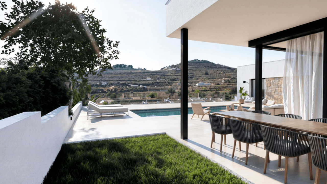 Villa moderna en construccion