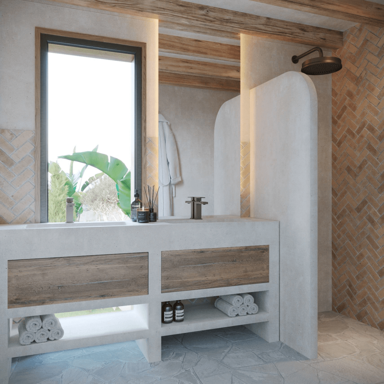 Villa mediterránea de estilo ibicenco con vistas al Montgó