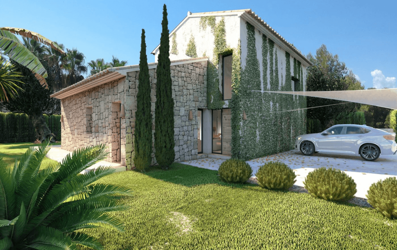 Villa de nueva construcción de estilo tradicional