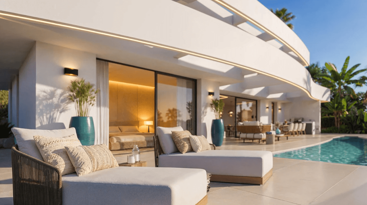 Villa de diseño exquisito con vistas panorámicas al mar