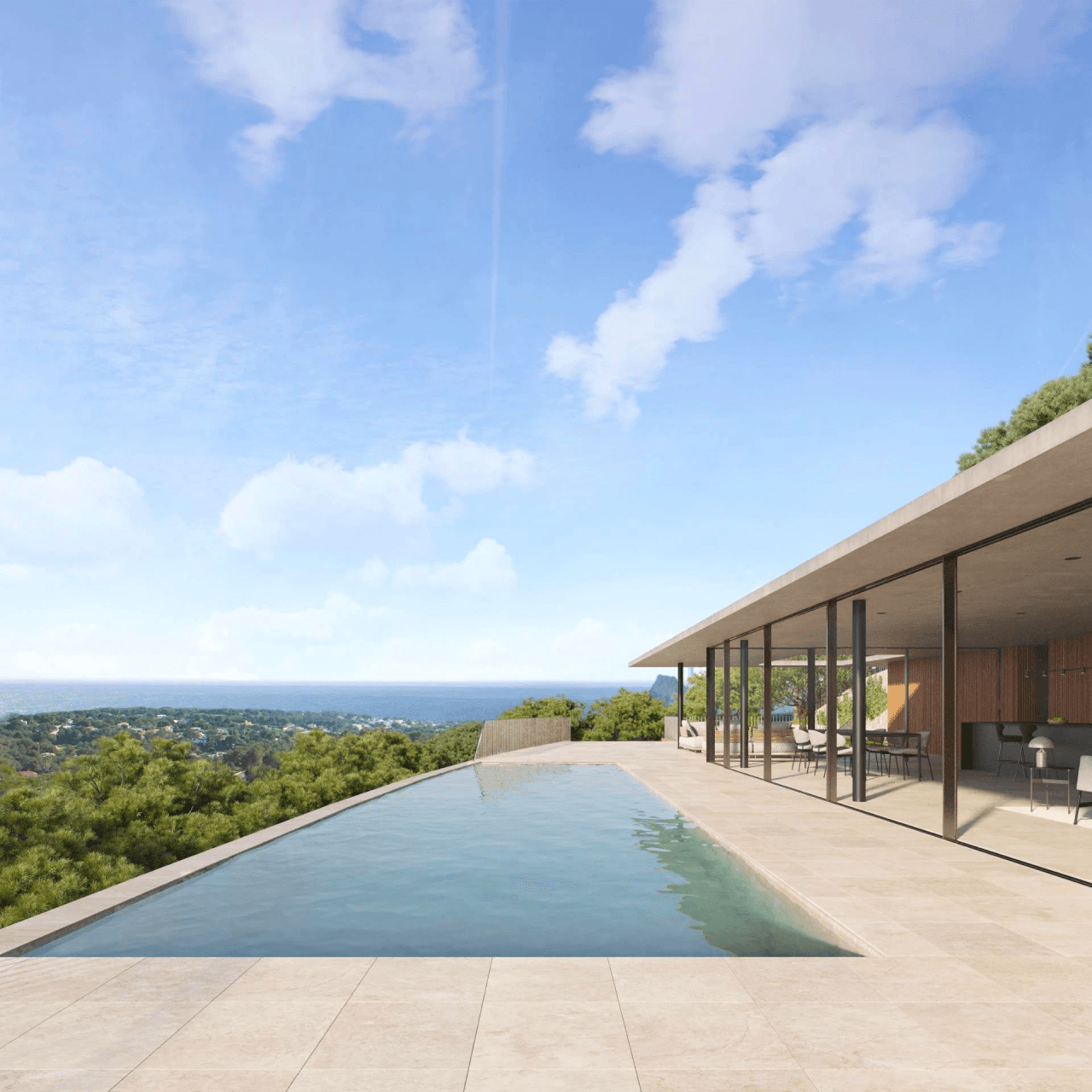 Villa de lujo de diseño vanguardista con vistas panorámicas al mar