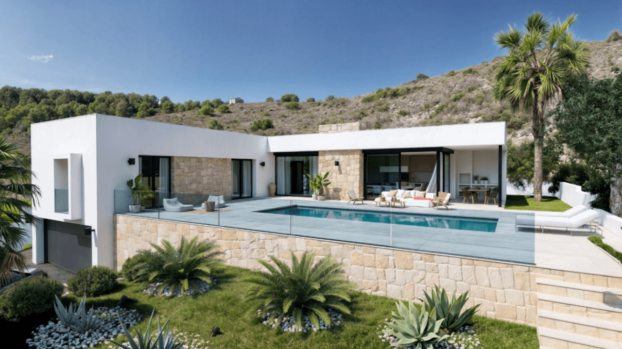 Villa moderna en construccion