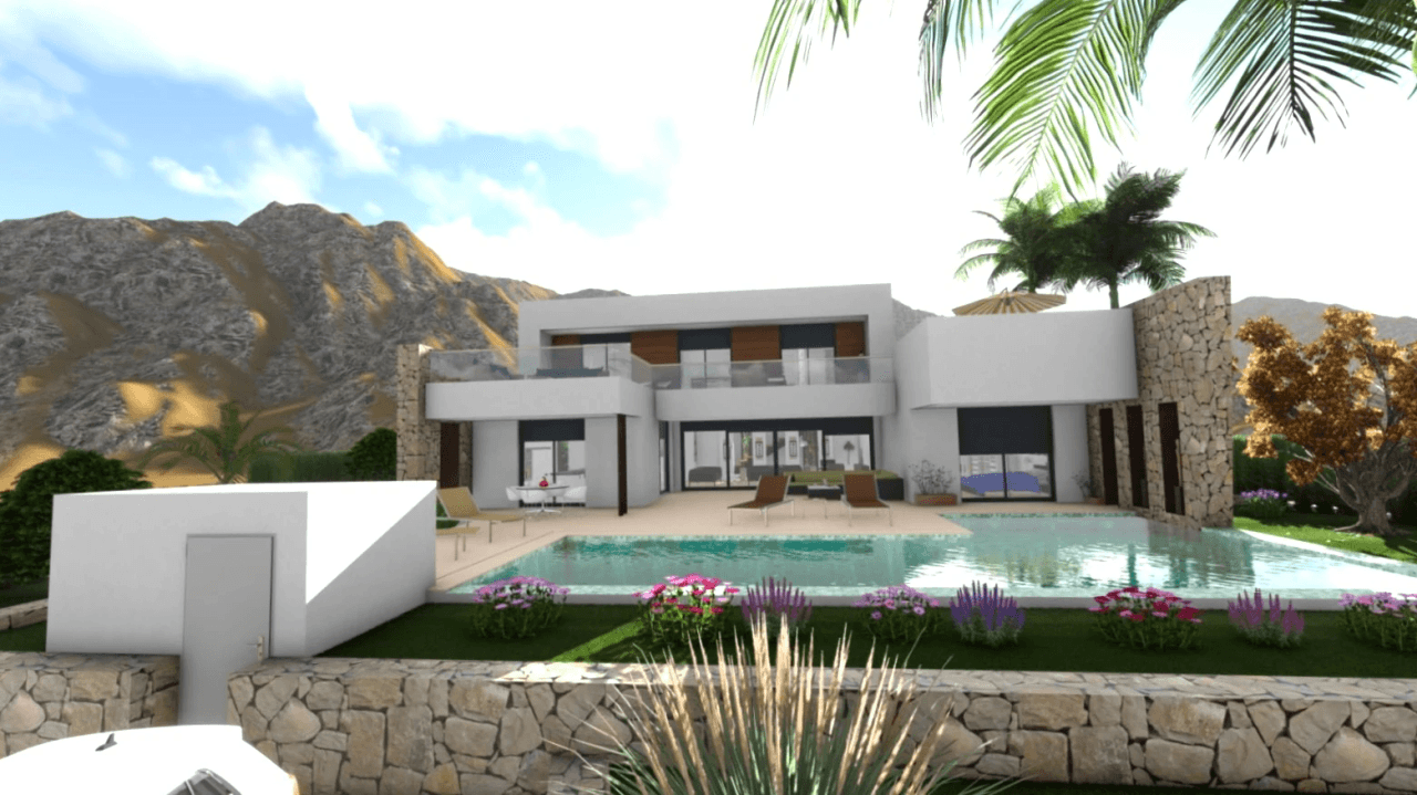 Beautiful modern new build villa with open views in Moraira.