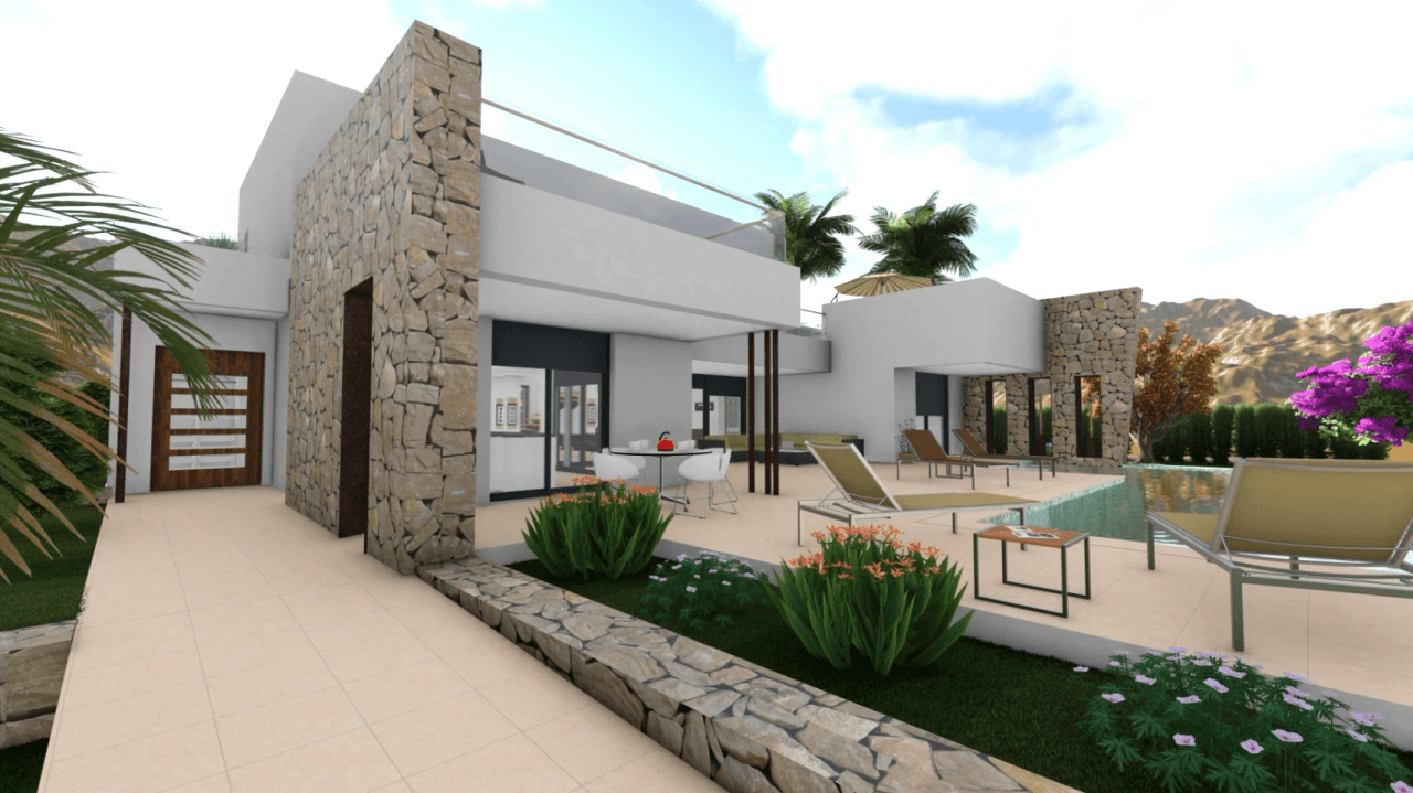 Beautiful modern new build villa with open views in Moraira.