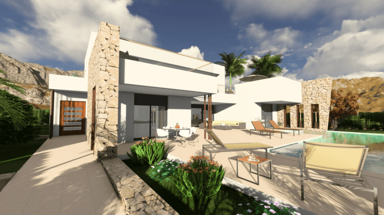 Beautiful modern new build villa with open views in Moraira.