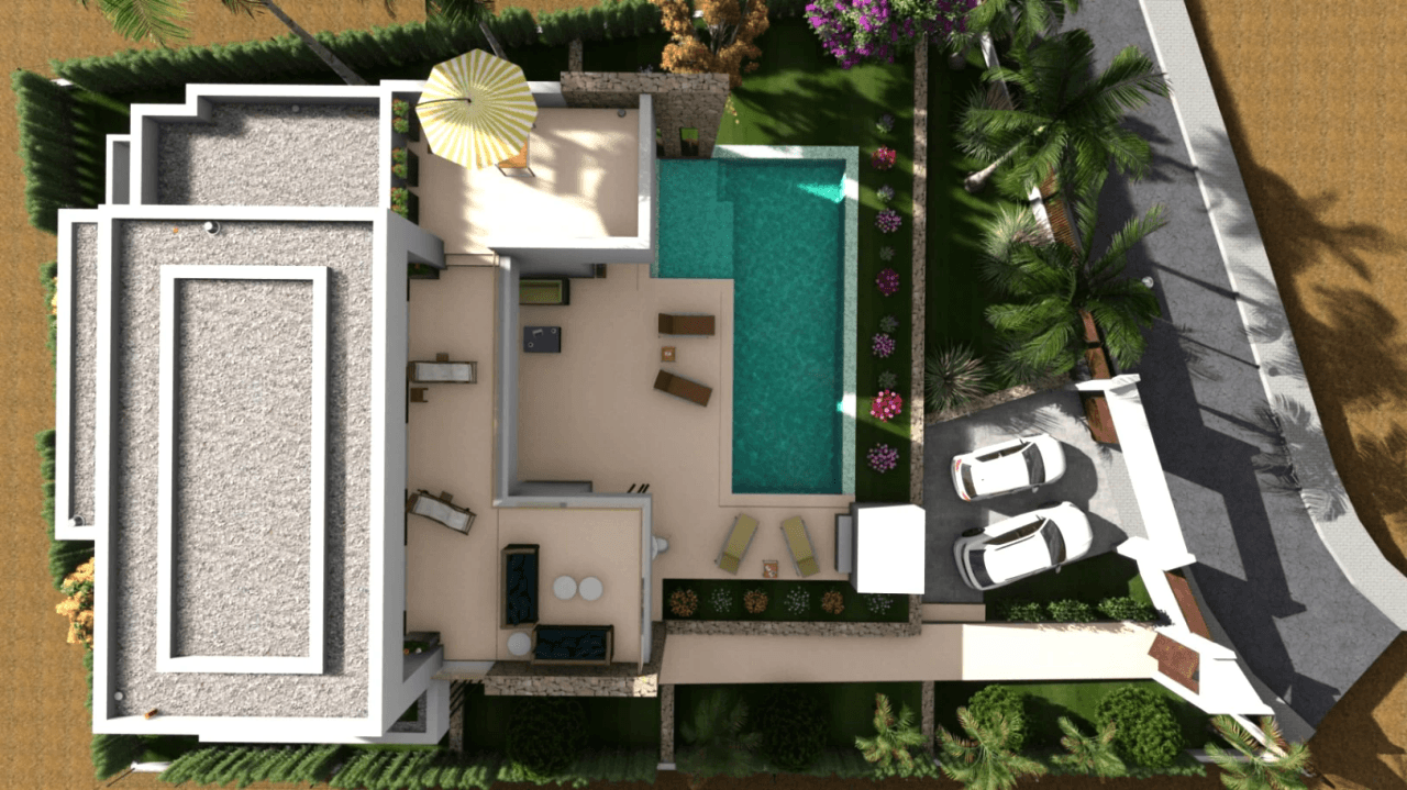 Beautiful modern new build villa with open views in Moraira.