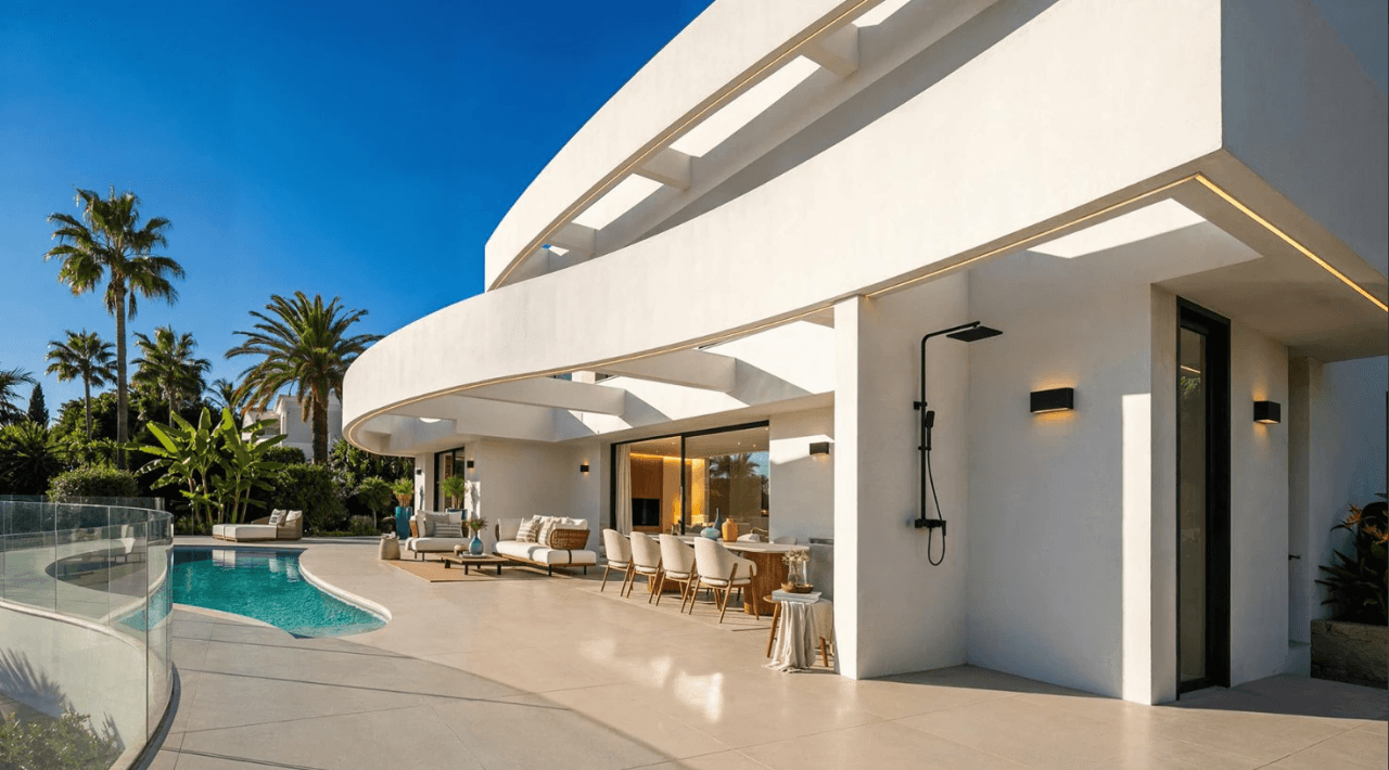 Villa de diseño exquisito con vistas panorámicas al mar