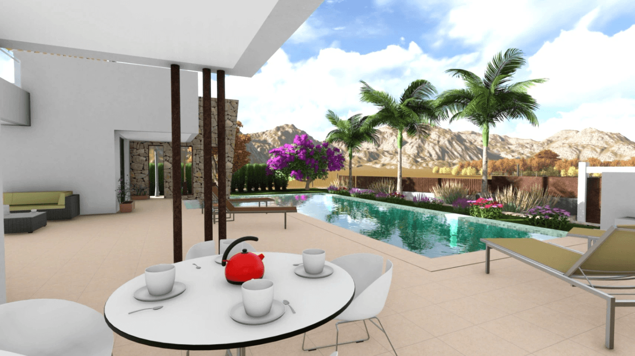 Beautiful modern new build villa with open views in Moraira.