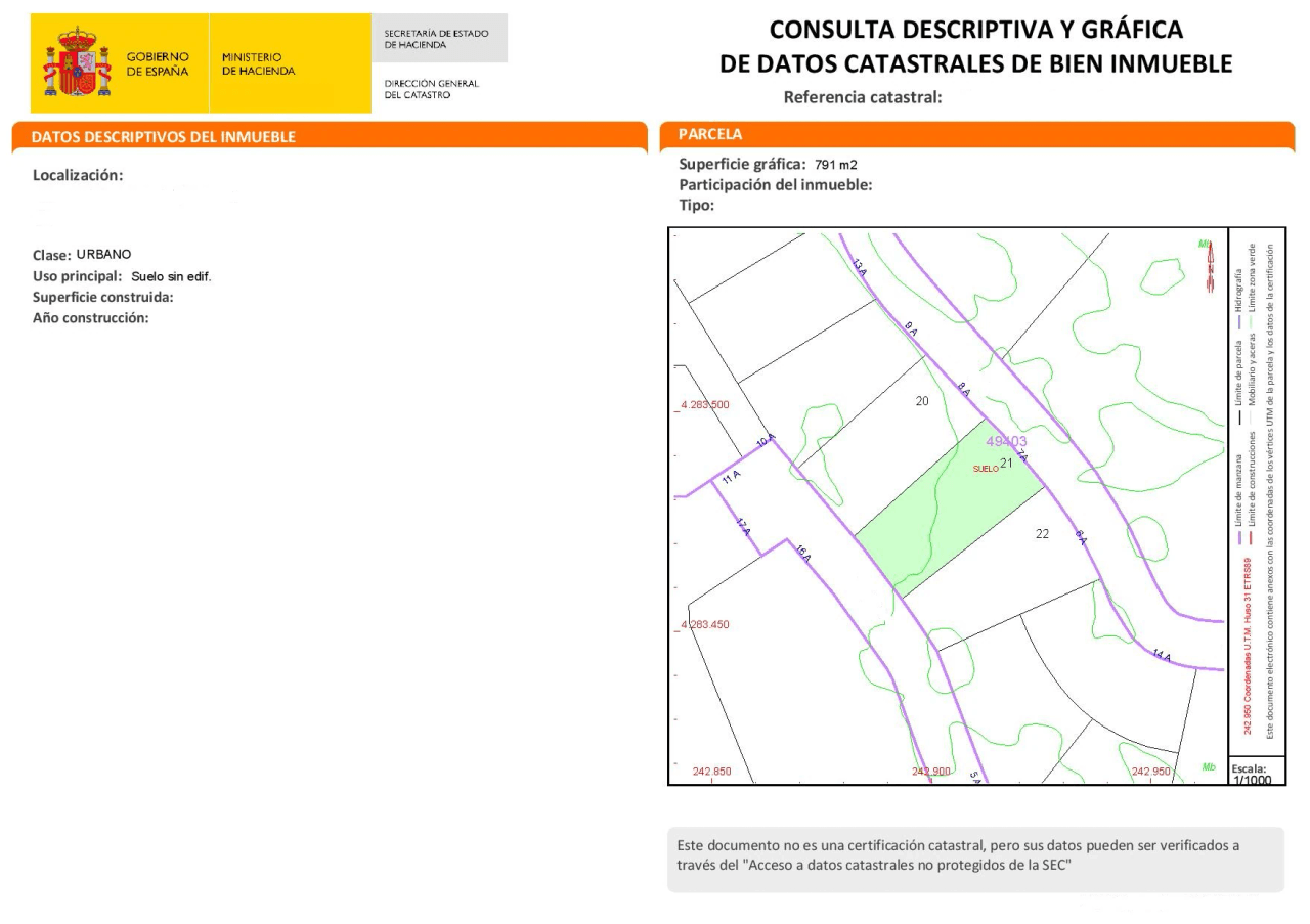 Parcela con orientación sur en Calpe