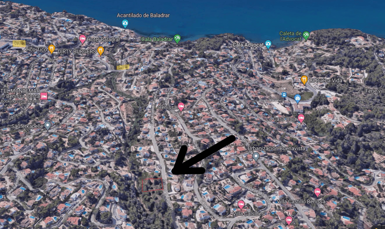 Parcela en venta en Benissa