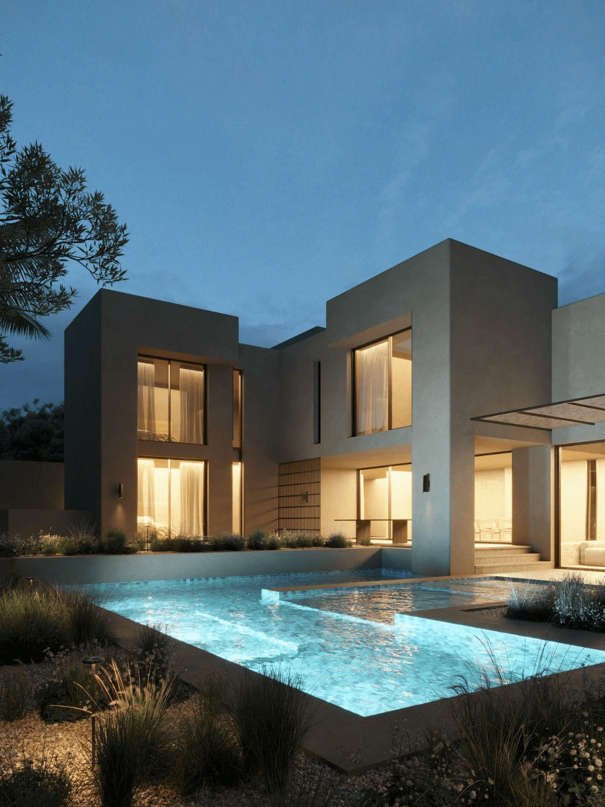 Proyecto de villa arquitectónica vanguardista