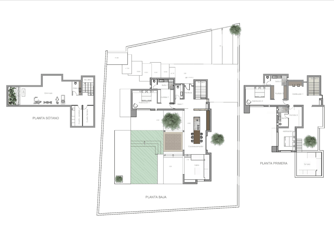 Proyecto de villa arquitectónica vanguardista