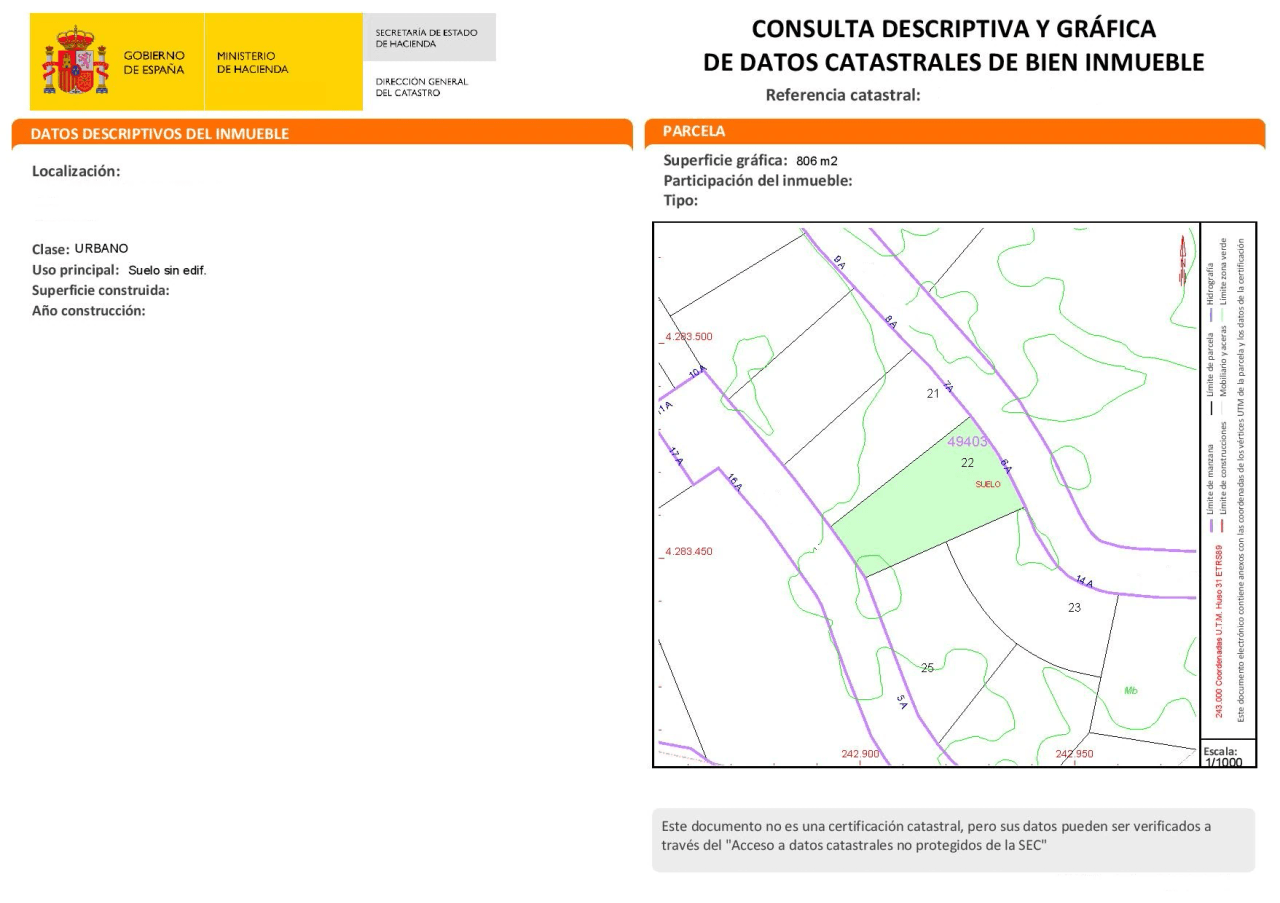 Parcela con orientación sur en Calpe